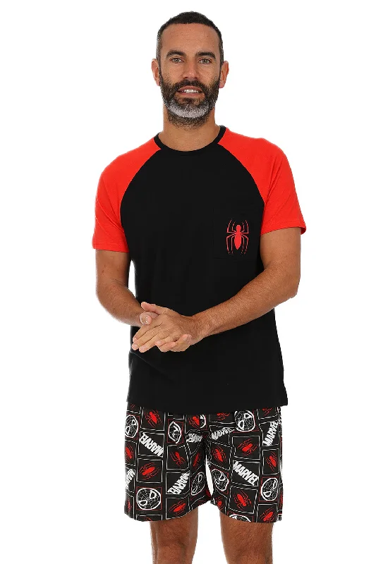 Men's Marvel Spiderman Pocket Character Short Pyjamas