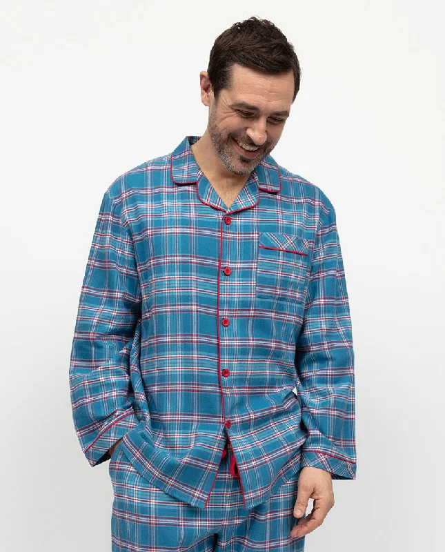 Montana Mens Brushed Check Pyjama Top