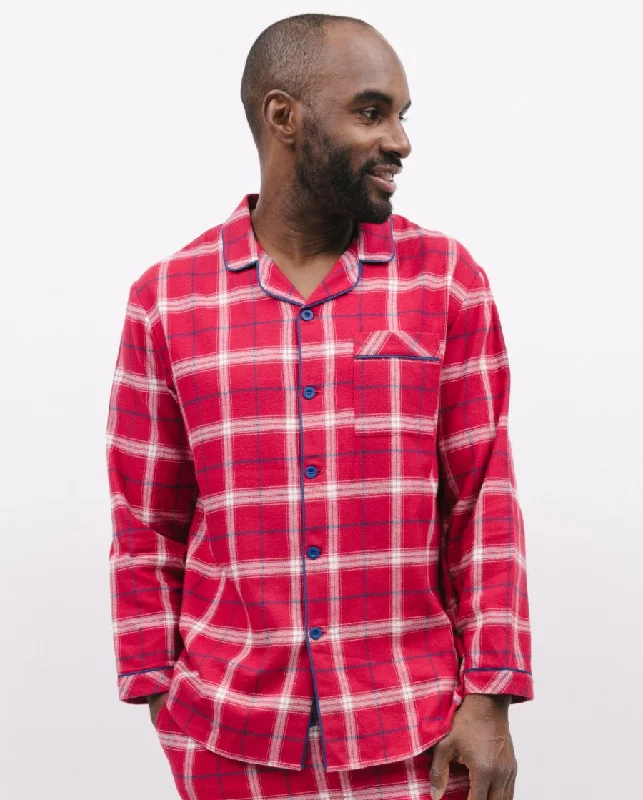 Noél Mens Super Cosy Check Pyjama Top