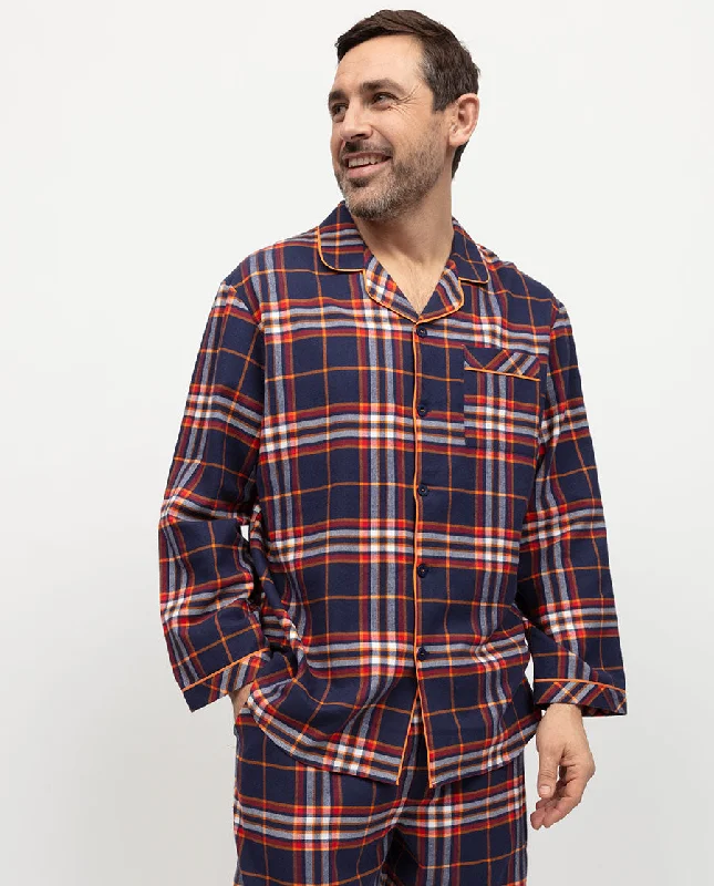 Taylor Mens Lightly Brushed Check Pyjama Top